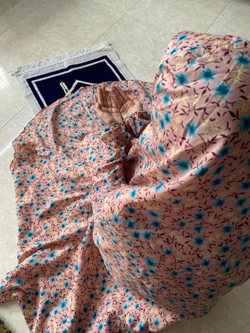 Kids Namaz Chaddar - Pink Garden