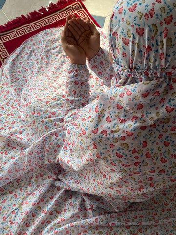 Namaz Chaddar - Red Florals