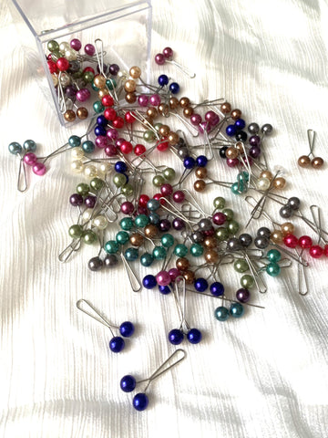 Pearl Clip Pins - Multi