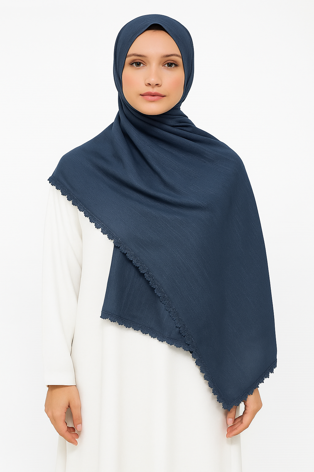 Premium Turkish Lawn - Navy Blue