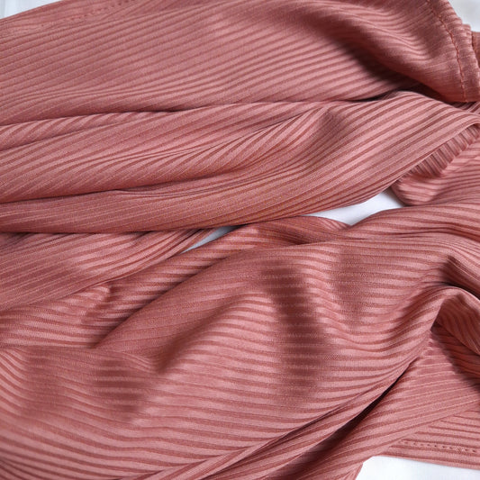 Ribbed Jersey - Dusty Rust