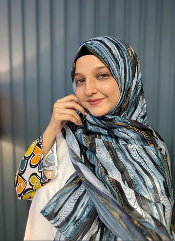 Modal Printed Hijab - Spiral