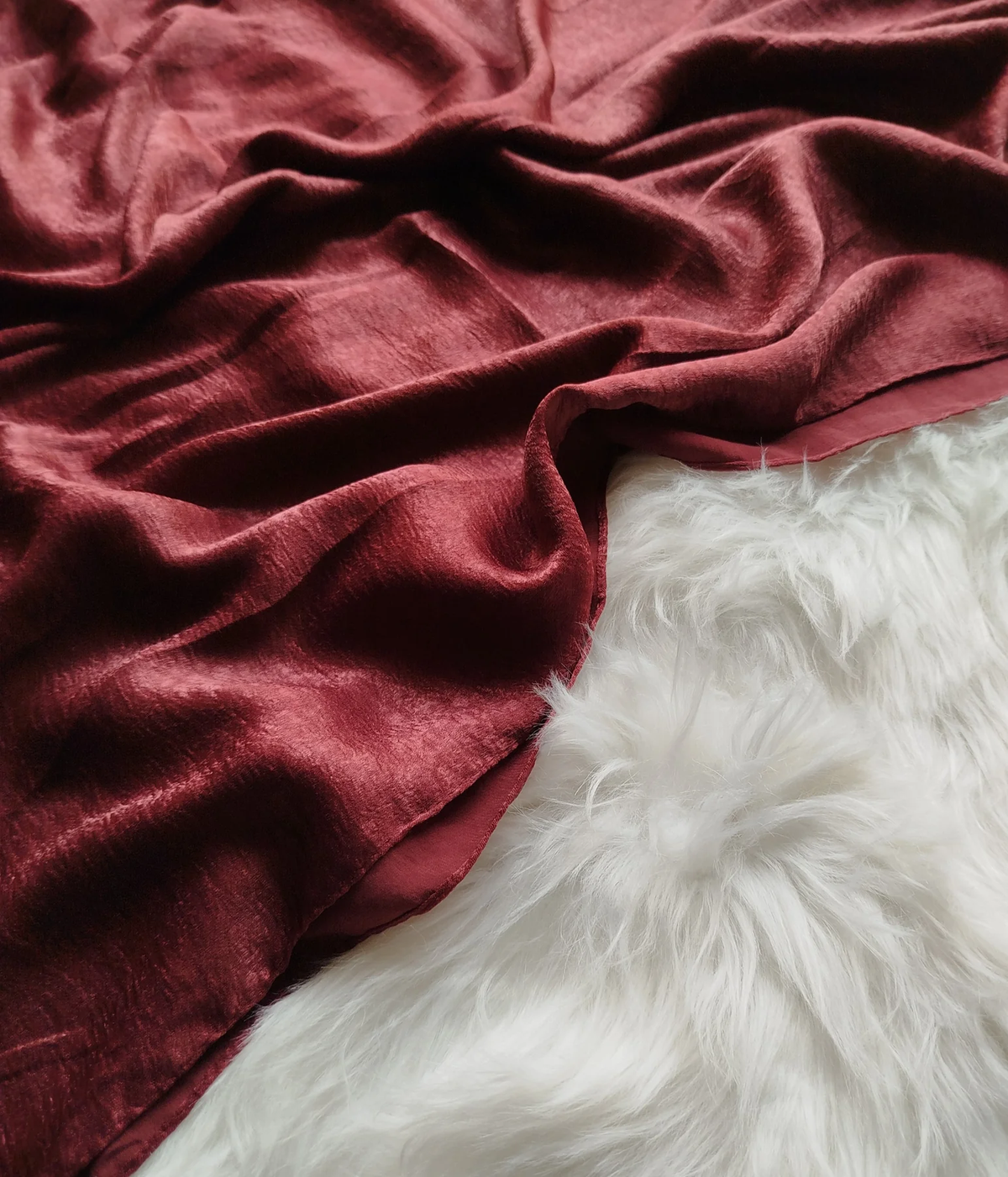 Velvet Silk - Dark Maroon