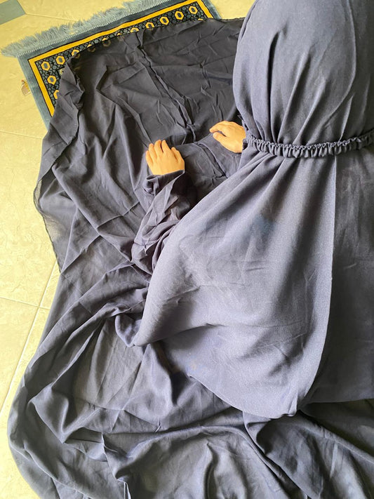 Standard Namaz Chaddar - Plain Black