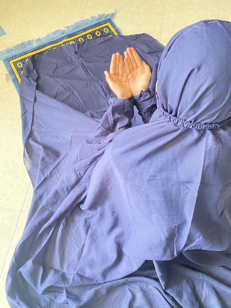 Namaz Chaddar - Plain Blue